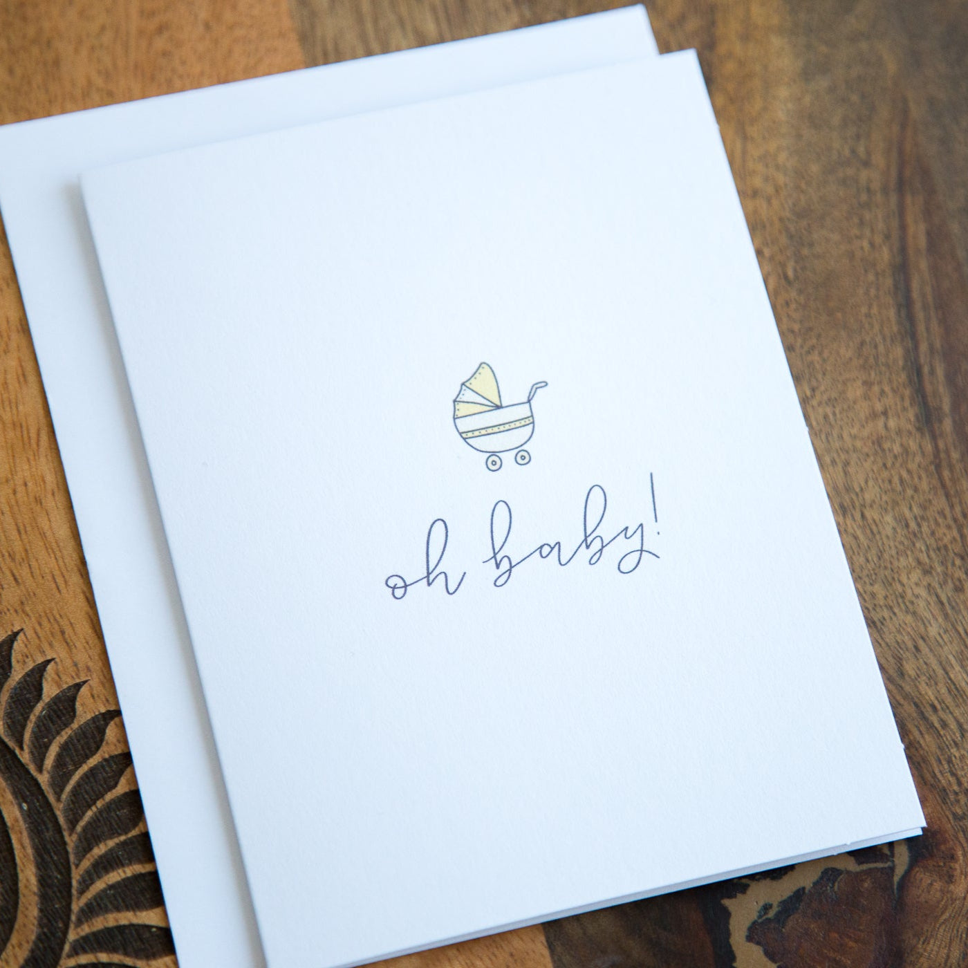 Yellow Baby Shower Card (Gender Neutral)