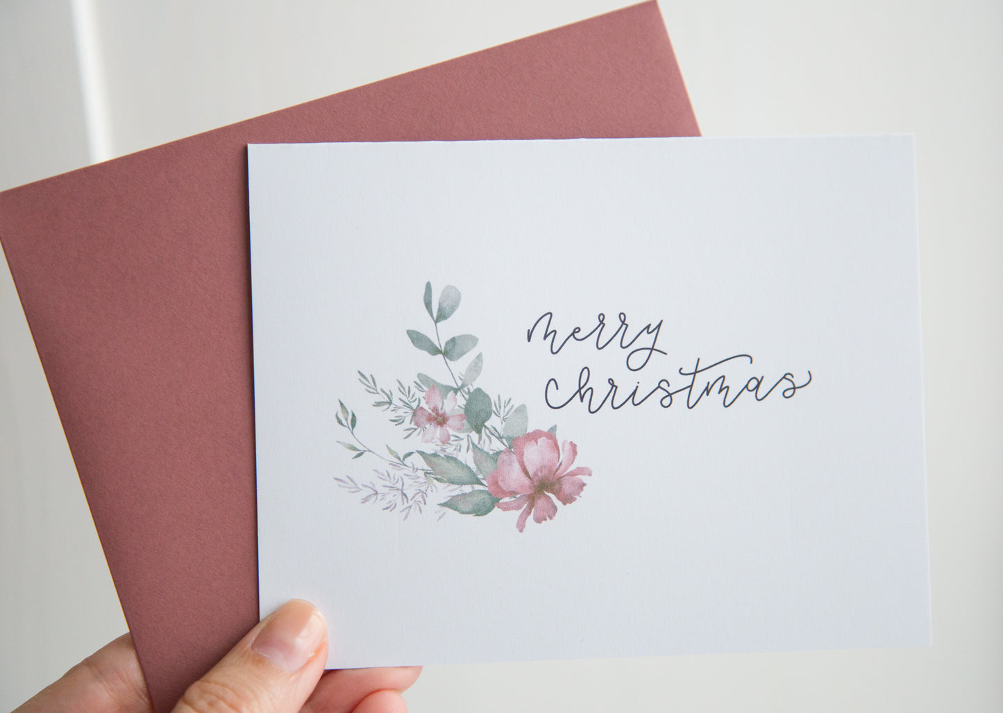 Merry Christmas Floral Card