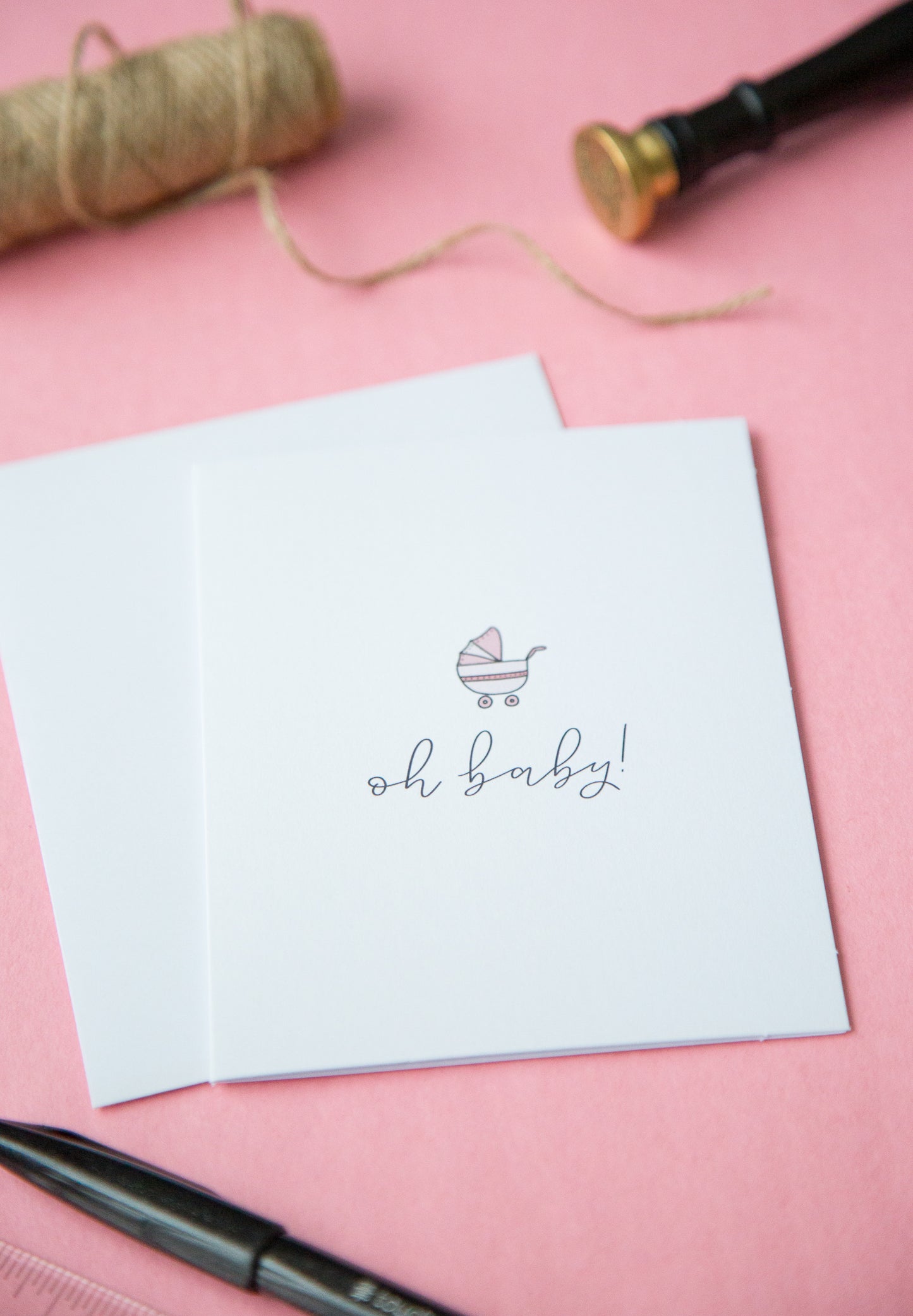 Pink Baby Shower Card