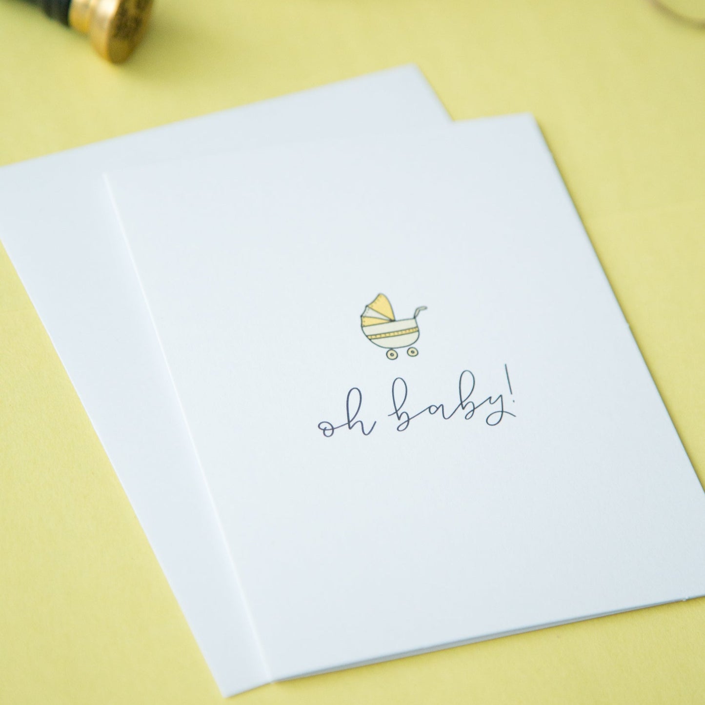 Yellow Baby Shower Card (Gender Neutral)