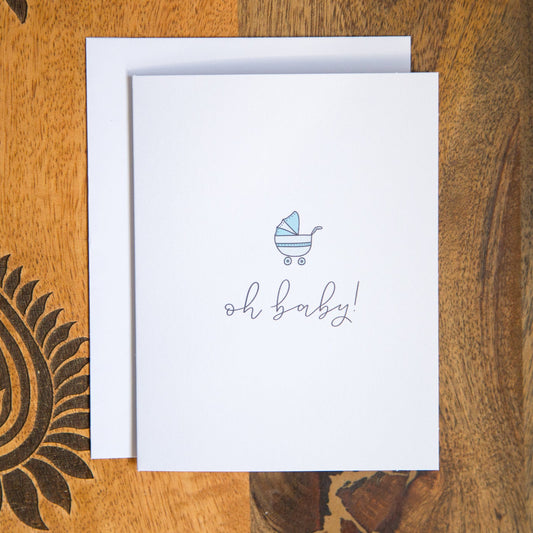 Blue Baby Shower Card