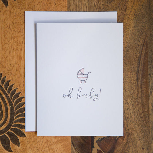 Pink Baby Shower Card