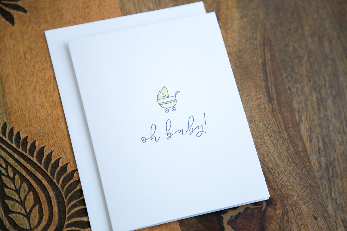 Yellow Baby Shower Card (Gender Neutral)