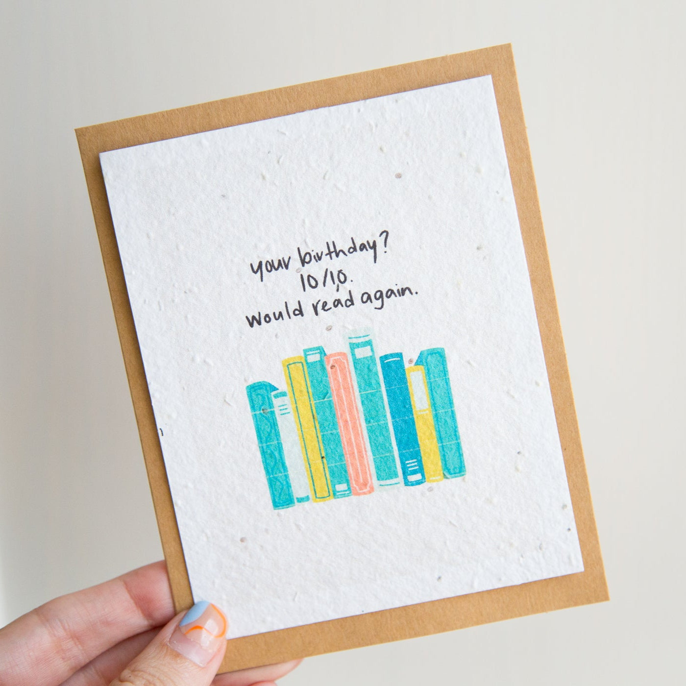 Bookish Birthday Plantable Card