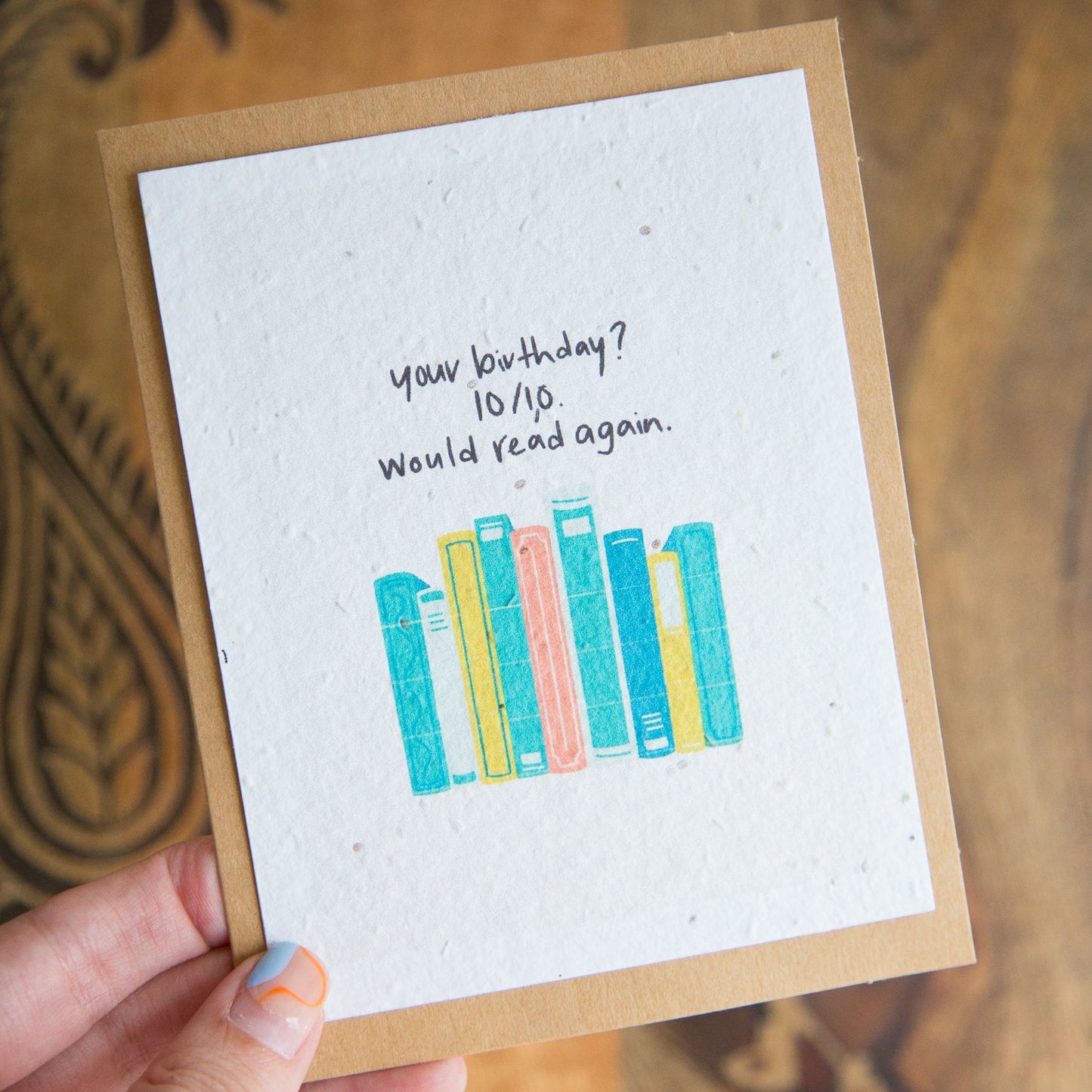 Bookish Birthday Plantable Card