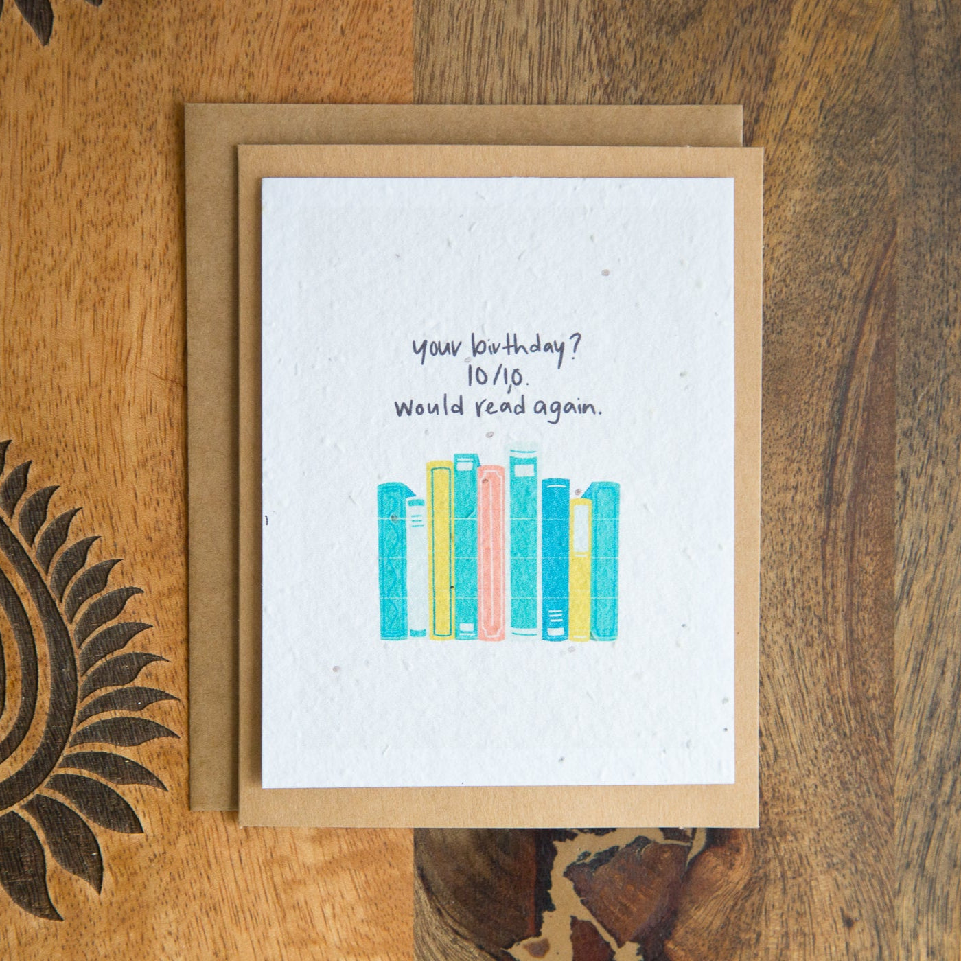 Bookish Birthday Plantable Card