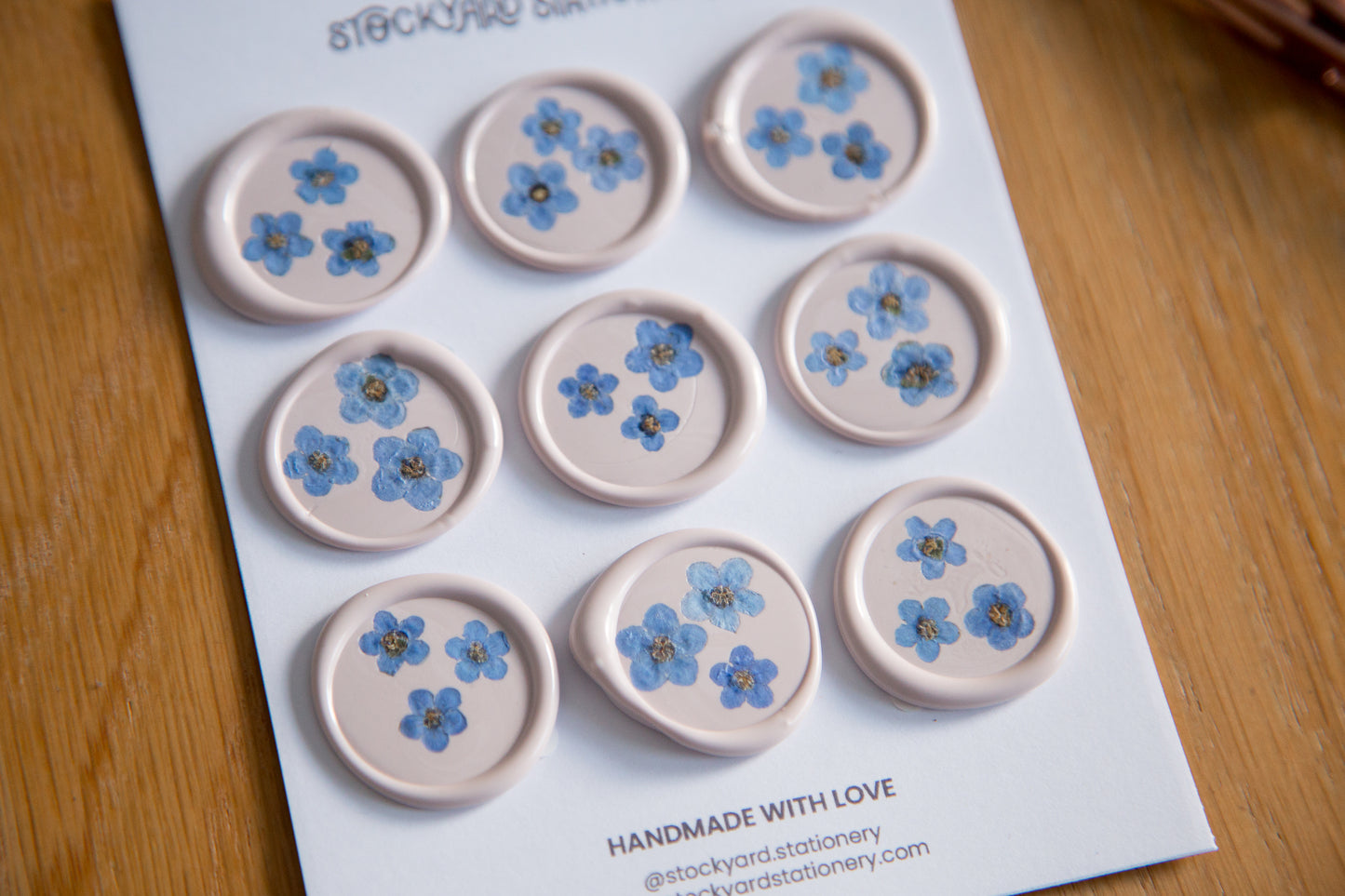 Forget-Me-Not Dried Floral Wax Seals