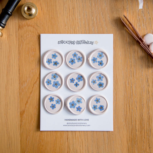 Forget-Me-Not Dried Floral Wax Seals