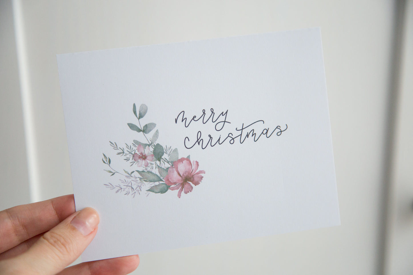 Merry Christmas Floral Card