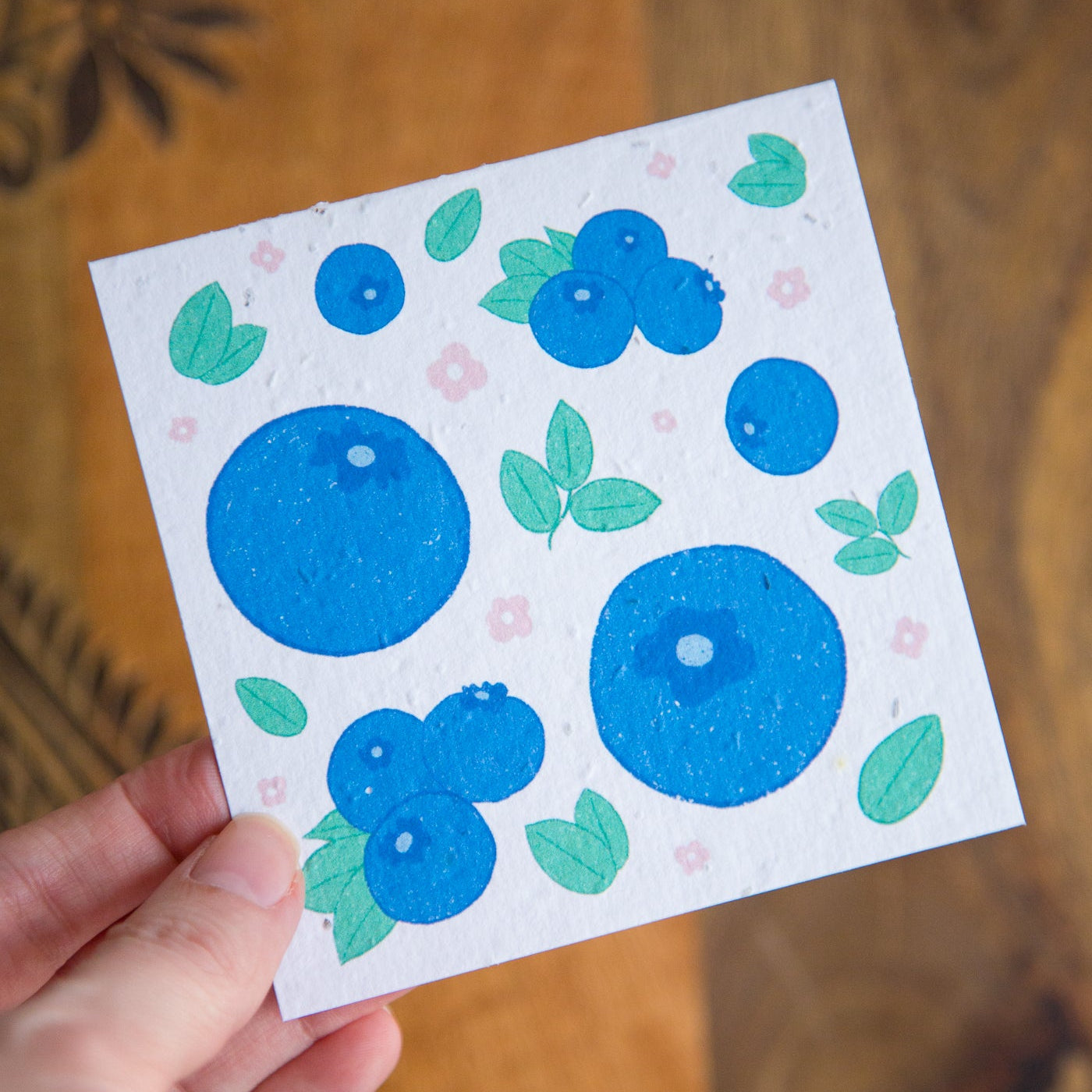 Set of 6 Fruit Themed Seed Paper Notecards