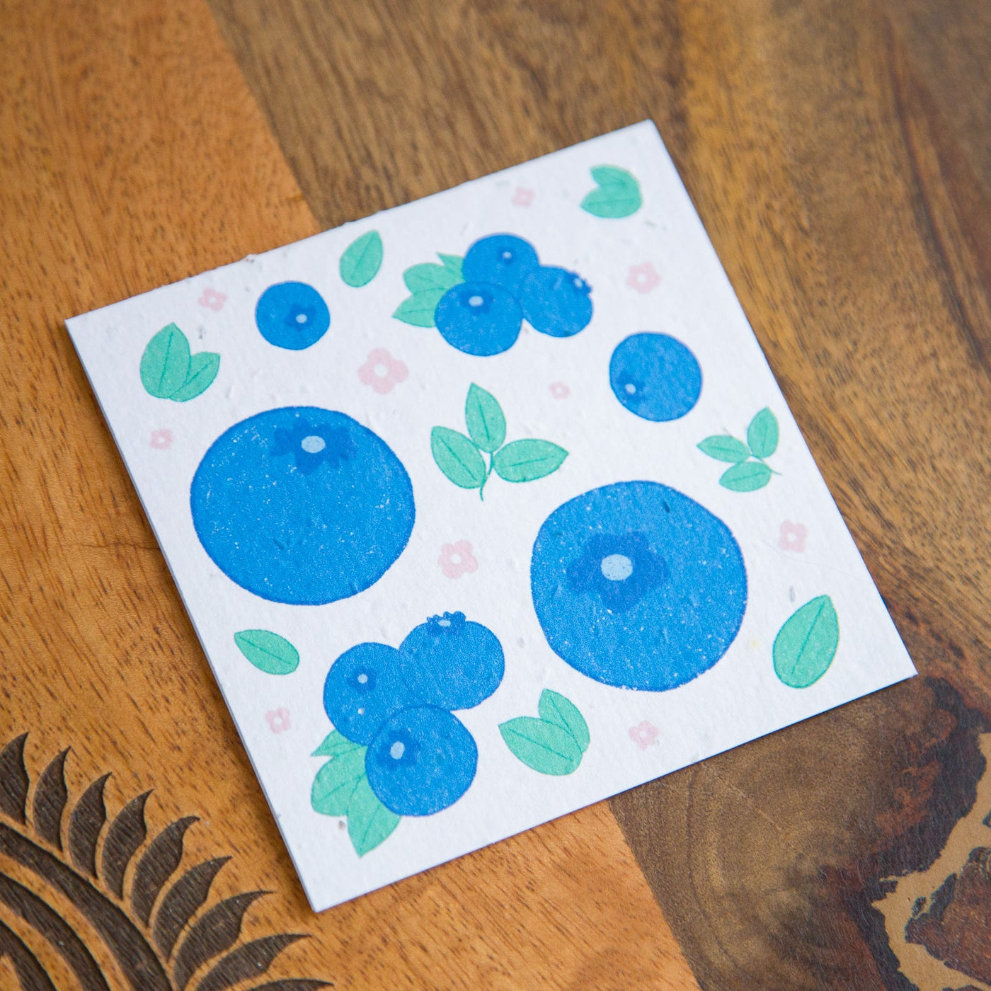 Set of 6 Fruit Themed Seed Paper Notecards