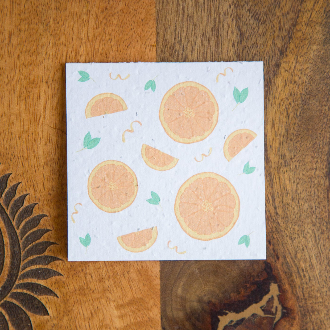 Set of 6 Fruit Themed Seed Paper Notecards