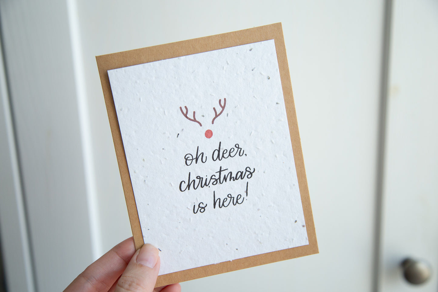 Oh Deer Christmas is Here Plantable Card