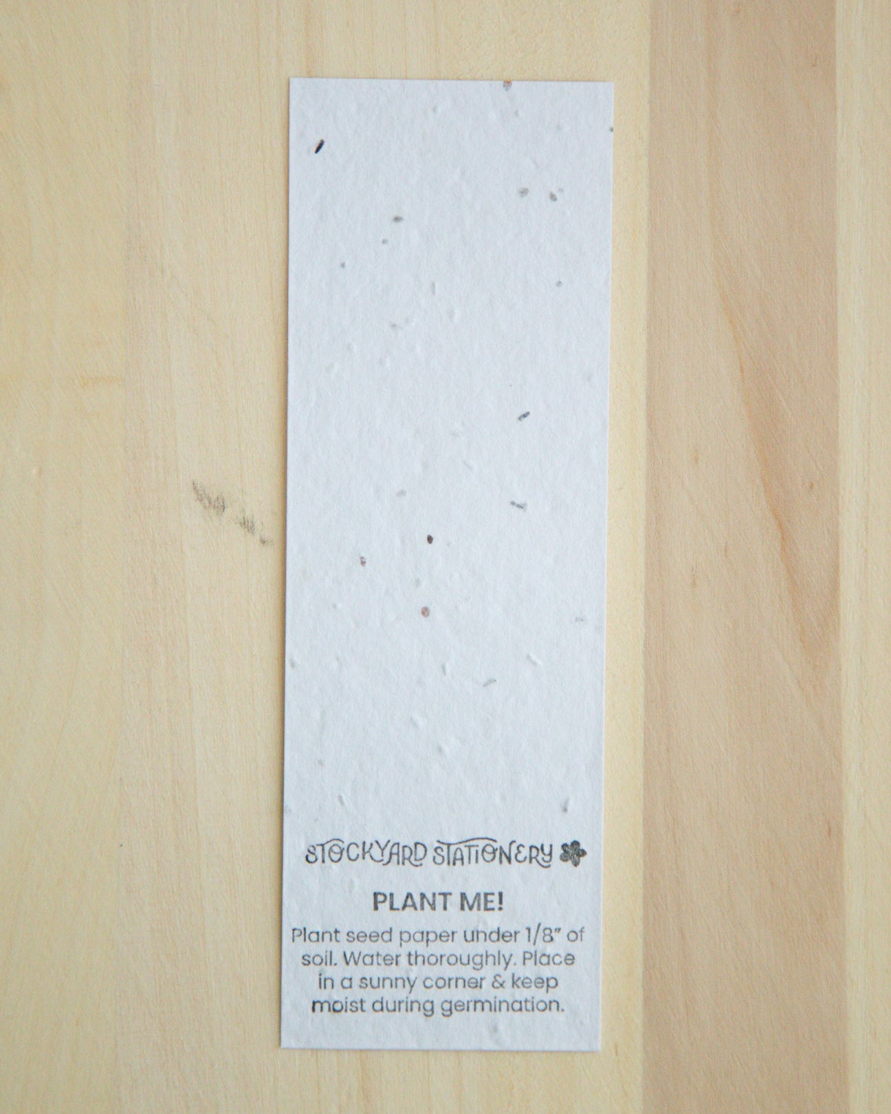 "Stories in Bloom" Floral Plantable Bookmark