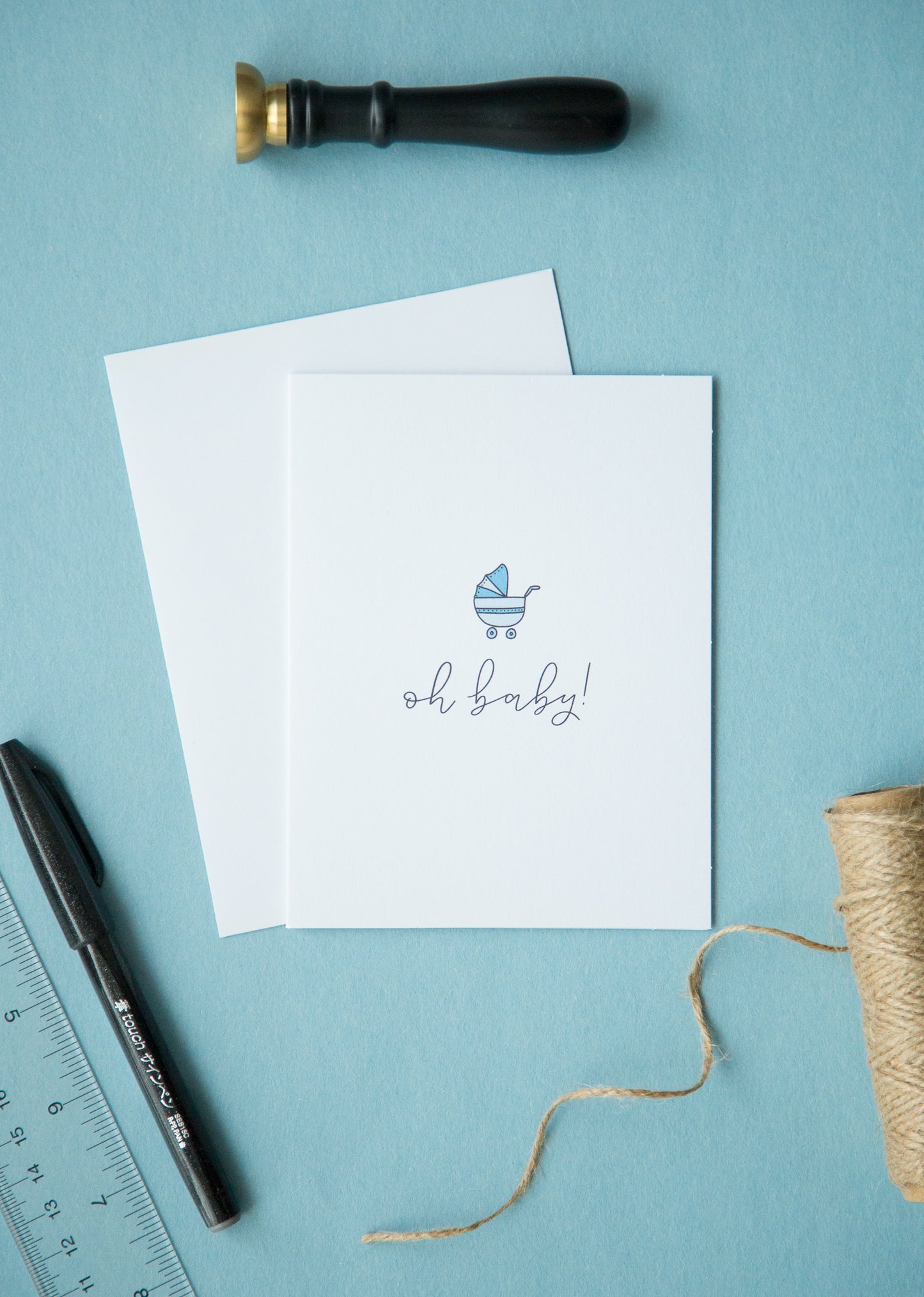 Blue Baby Shower Card