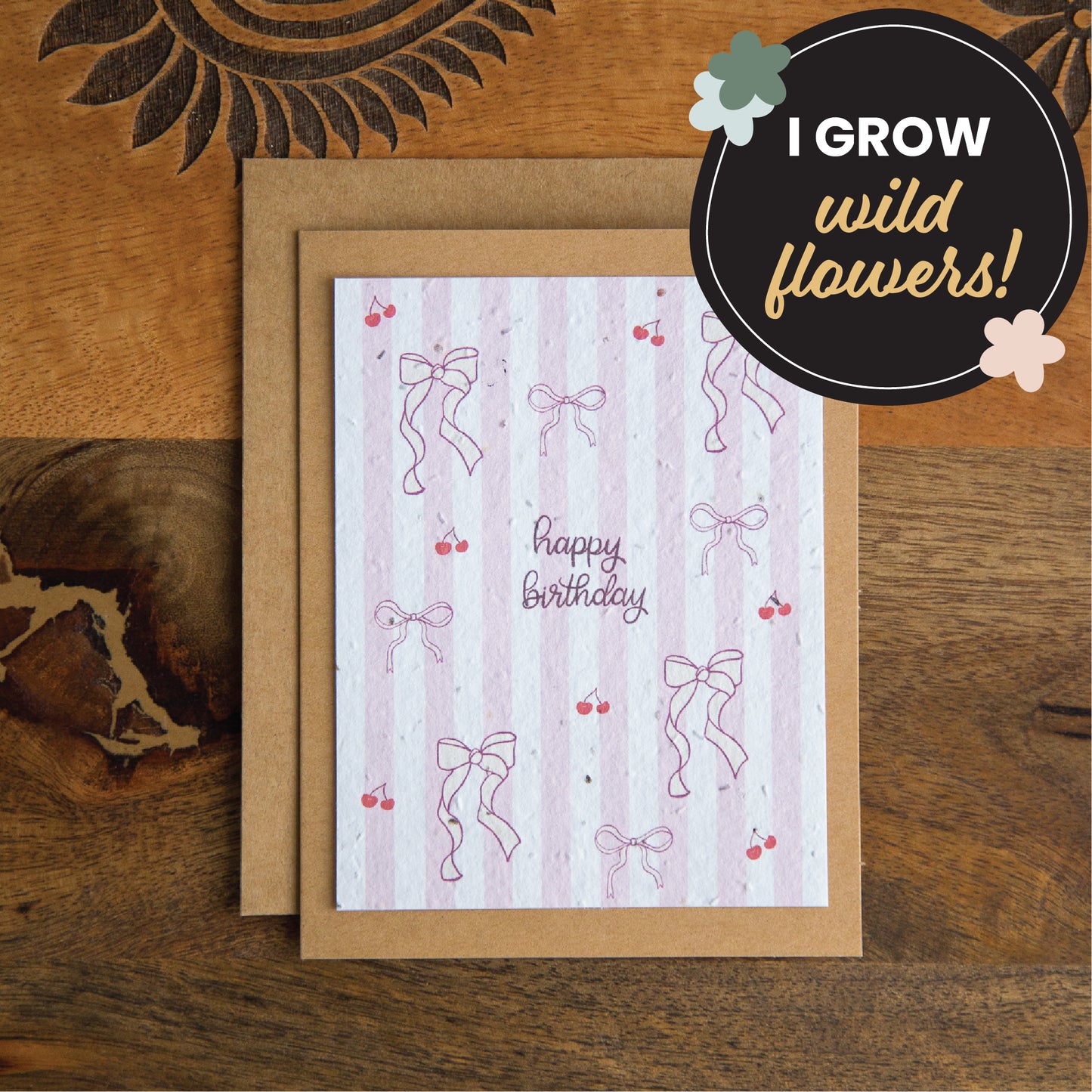Pink Coquette Plantable Birthday Card