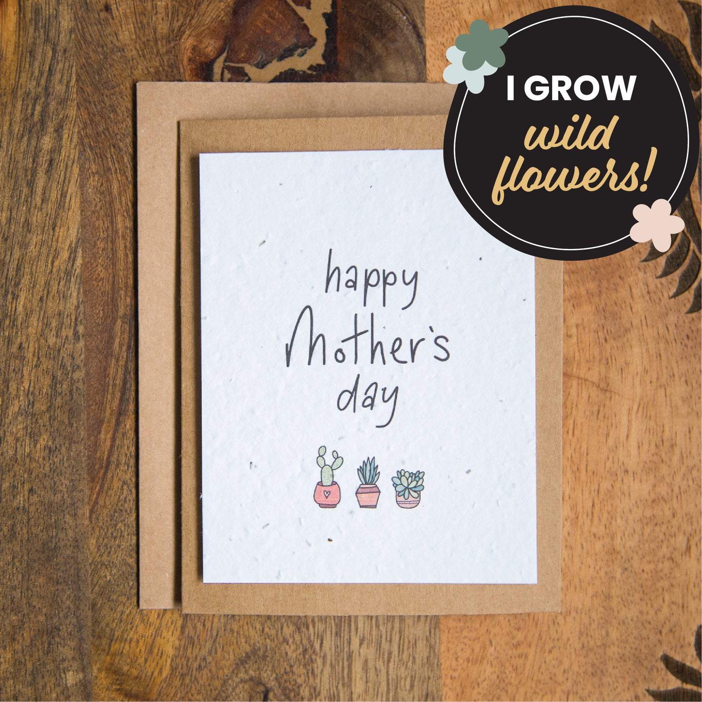 Succulent Mother's Day Plantable Card