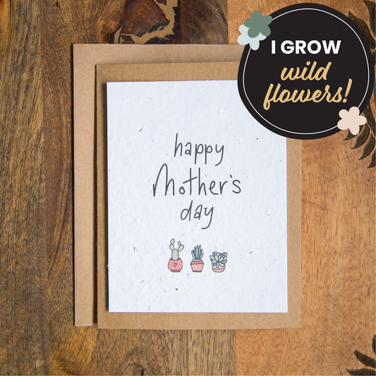 Succulent Mother's Day Plantable Card
